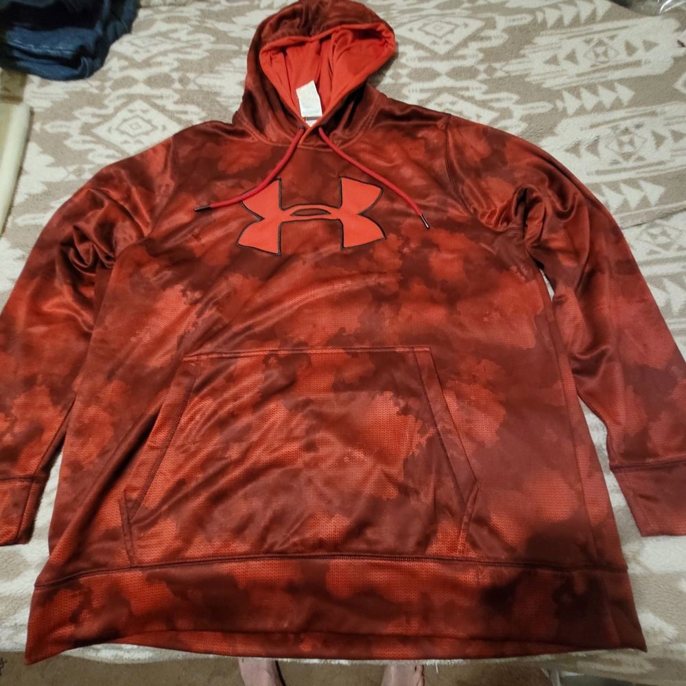 Under Armour Red Camo Hoodie. Adult Size XL